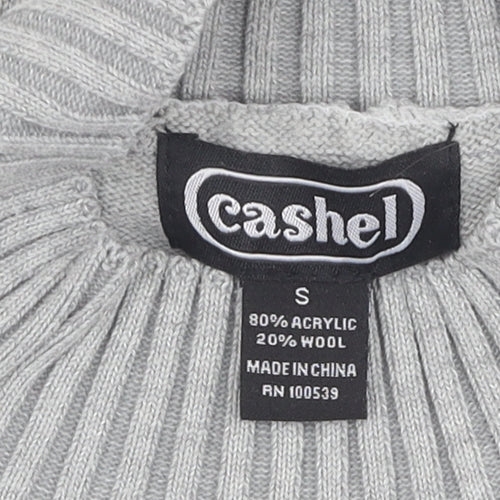 Cashel Women's Grey Striped Pullover Jumper, S, Casual Style