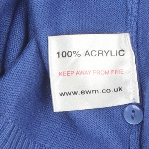 EWM Women's Blue Roll Neck Jumper - S