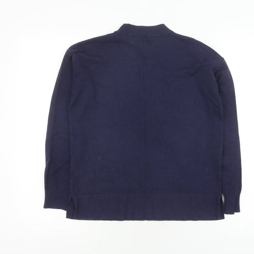 Oasis Women's Blue Mock Neck Pullover Jumper XS