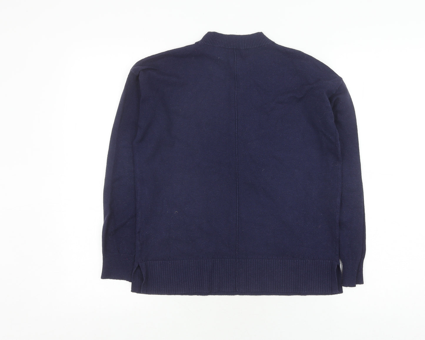 Oasis Women's Blue Mock Neck Pullover Jumper XS