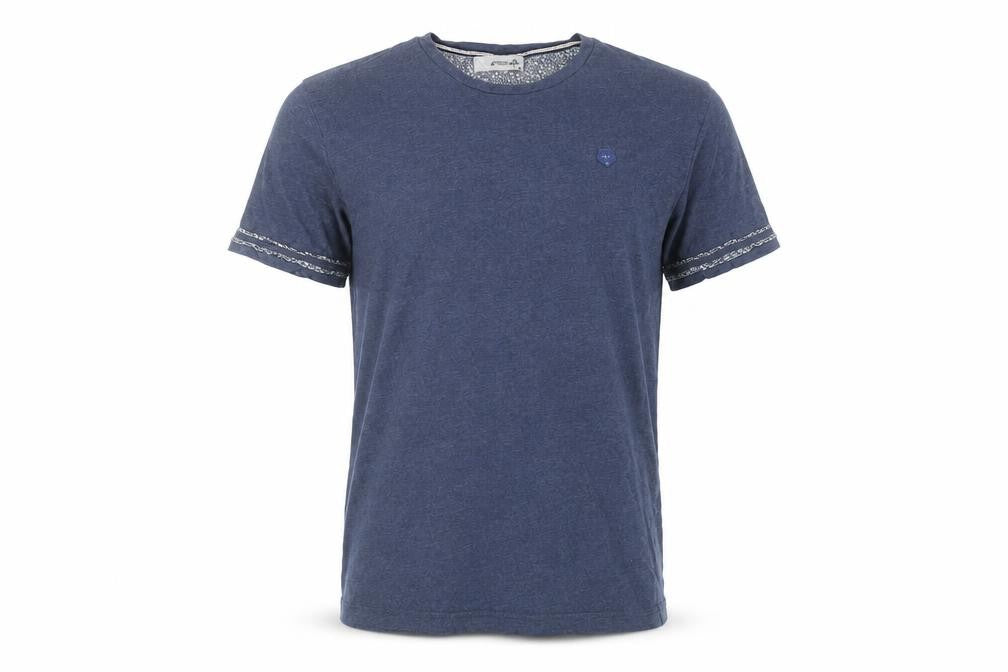 Front view of Strength & Honour Men's Blue Crew Neck T-Shirt M