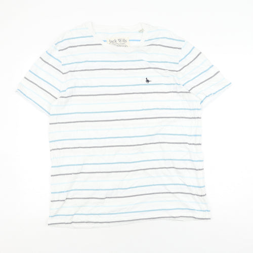 Jack Wills Men's 2XL Multicoloured Striped T-Shirt