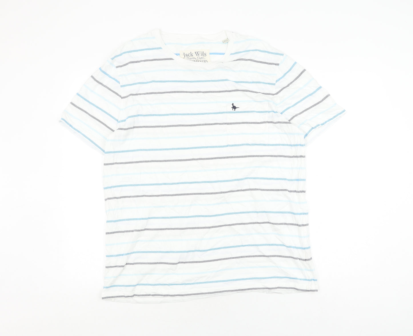 Jack Wills Men's 2XL Multicoloured Striped T-Shirt
