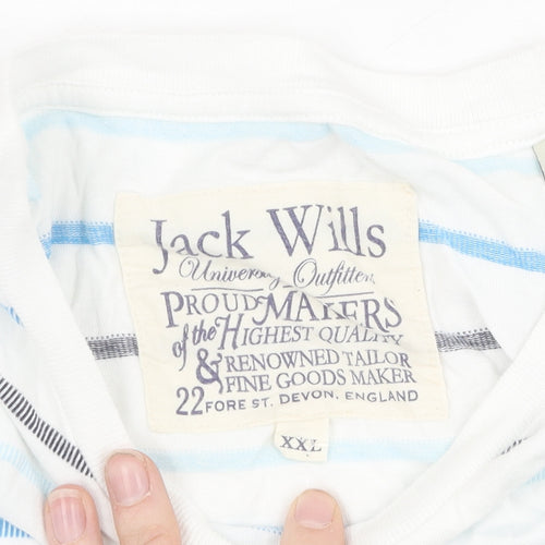 Jack Wills Men's 2XL Multicoloured Striped T-Shirt