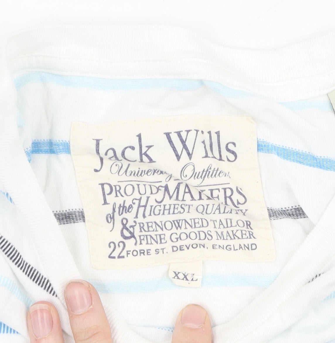 Jack Wills Men's 2XL Multicoloured Striped T-Shirt