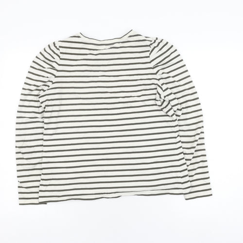 Boden Women’s White Striped Long Sleeve T-Shirt Size 14