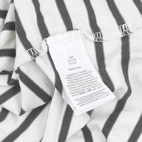 Boden Women’s White Striped Long Sleeve T-Shirt Size 14