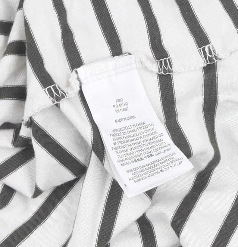 Boden Women’s White Striped Long Sleeve T-Shirt Size 14