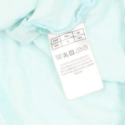 Damart Women's Blue Polka Dot Polo Shirt Size 12