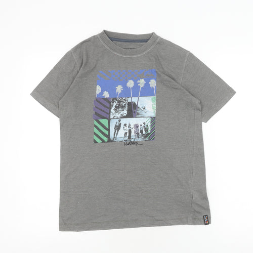 Quiksilver Boys Gray Graphic T-Shirt Size 14 Years
