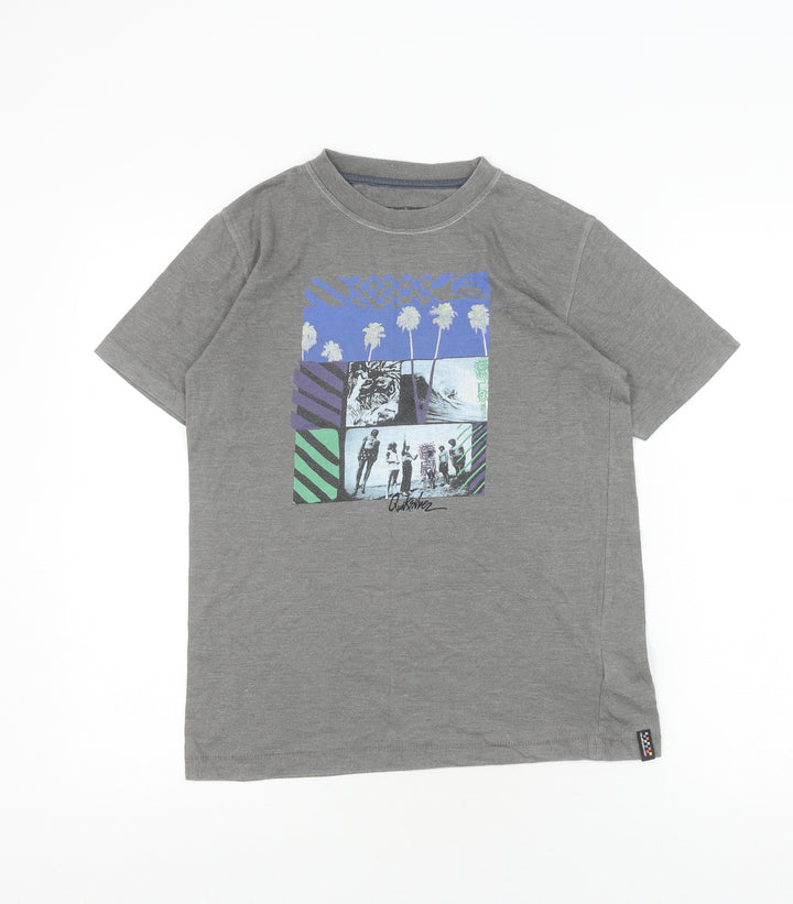 Quiksilver Boys Gray Graphic T-Shirt Size 14 Years