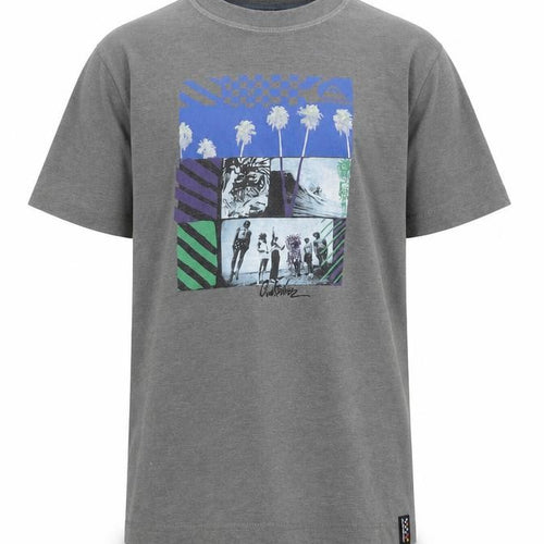 Quiksilver Boys Gray Graphic T-Shirt Size 14 Years