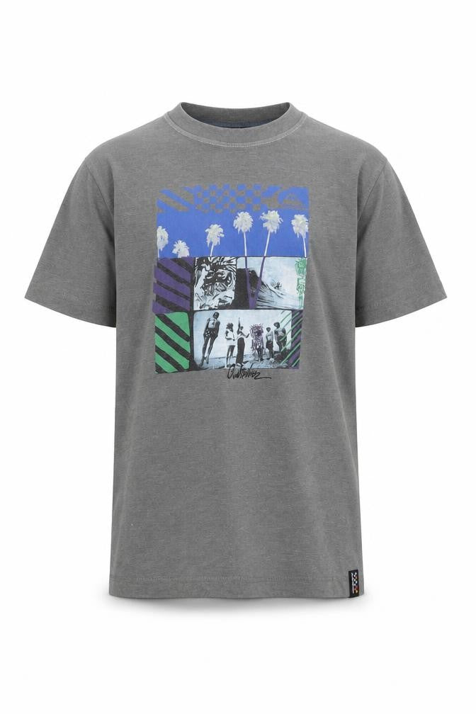 Quiksilver Boys Gray Graphic T-Shirt Size 14 Years