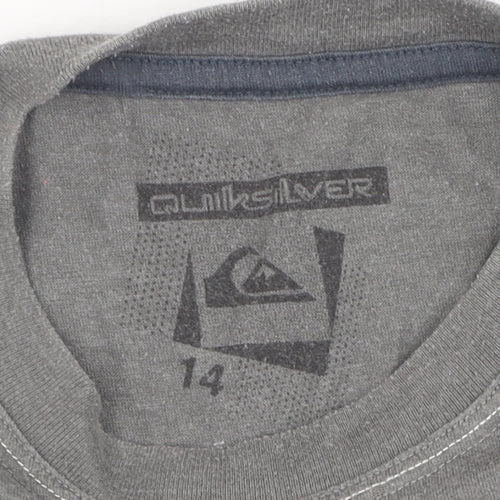 Quiksilver Boys Gray Graphic T-Shirt Size 14 Years