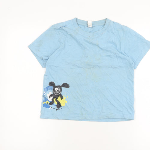 Decathlon Boys Blue Graphic T-Shirt, Age 8, Casual Style