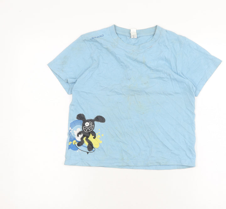 Decathlon Boys Blue Graphic T-Shirt, Age 8, Casual Style