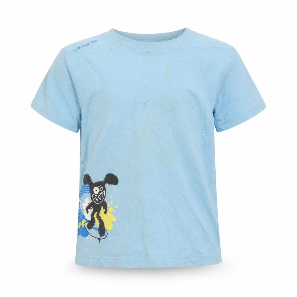 Decathlon Boys Blue Graphic T-Shirt, Age 8, Casual Style