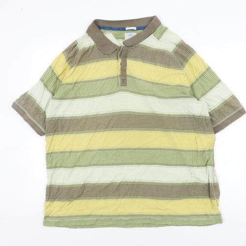 Fat Face Men's Multicoloured 2XL Striped Polo Shirt