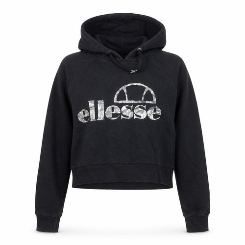 Ellesse Women's Black Hoodie UK 8 Cotton Logo