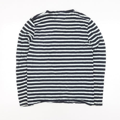 Part of the Youth Unisex Black Striped T-Shirt M
