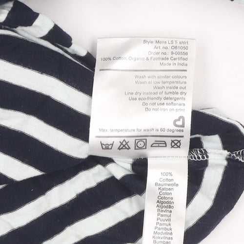 Part of the Youth Unisex Black Striped T-Shirt M
