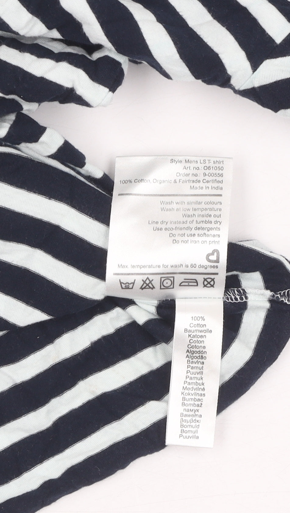 Part of the Youth Unisex Black Striped T-Shirt M