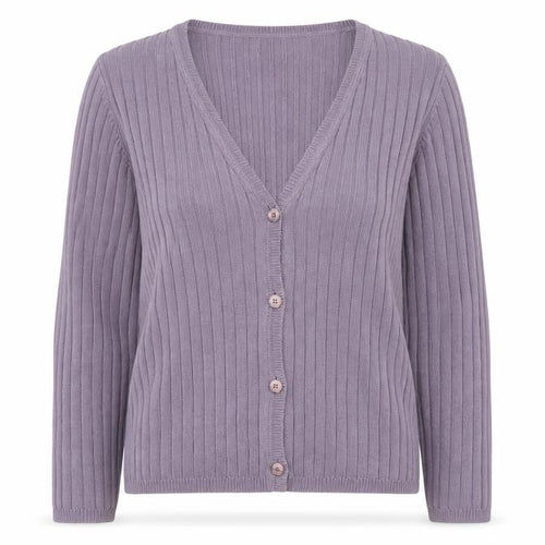 Hawkshead Women's Purple V-Neck Cardigan Jumper M