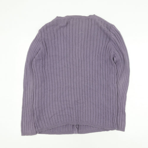 Hawkshead Women's Purple V-Neck Cardigan Jumper M