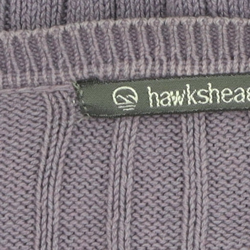 Hawkshead Women's Purple V-Neck Cardigan Jumper M