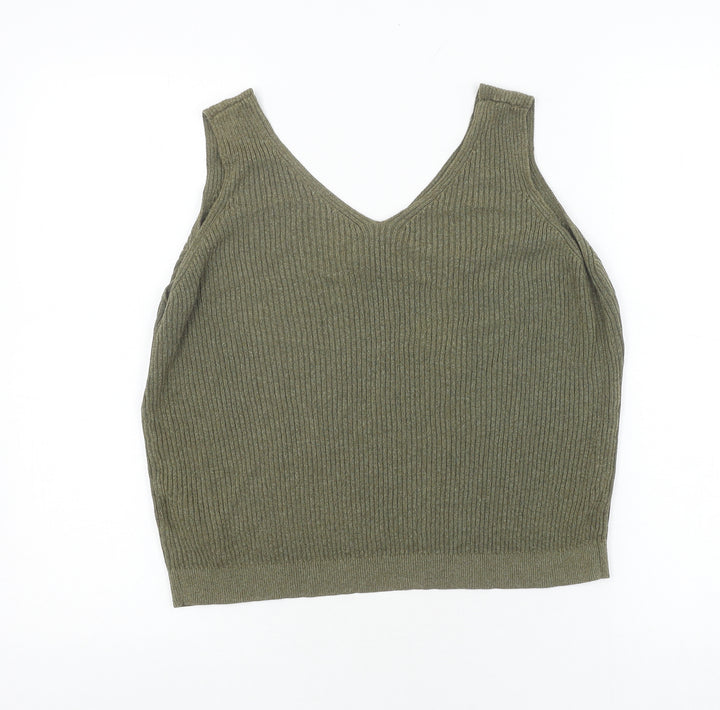 Phase Eight Women's Green V-Neck Tank Top UK 14
