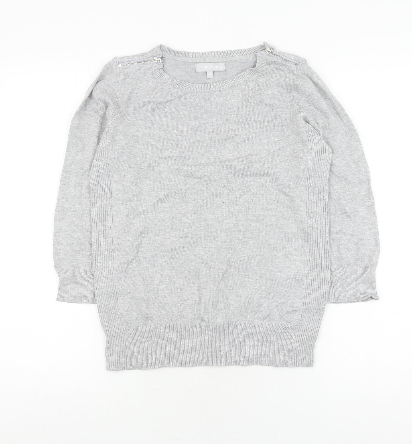 Red Herring Women's Grey Jumper, Size 12
