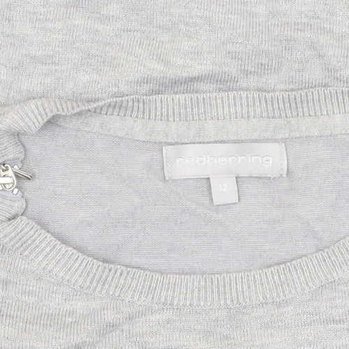 Red Herring Women's Grey Jumper, Size 12