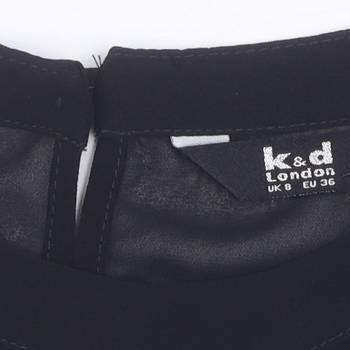 k&d London Women's Black Sleeveless Top Size 8