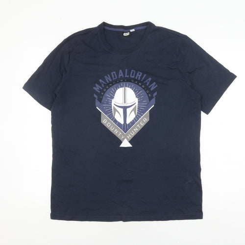 Star Wars Men's Large Blue Mandalorian T-Shirt
