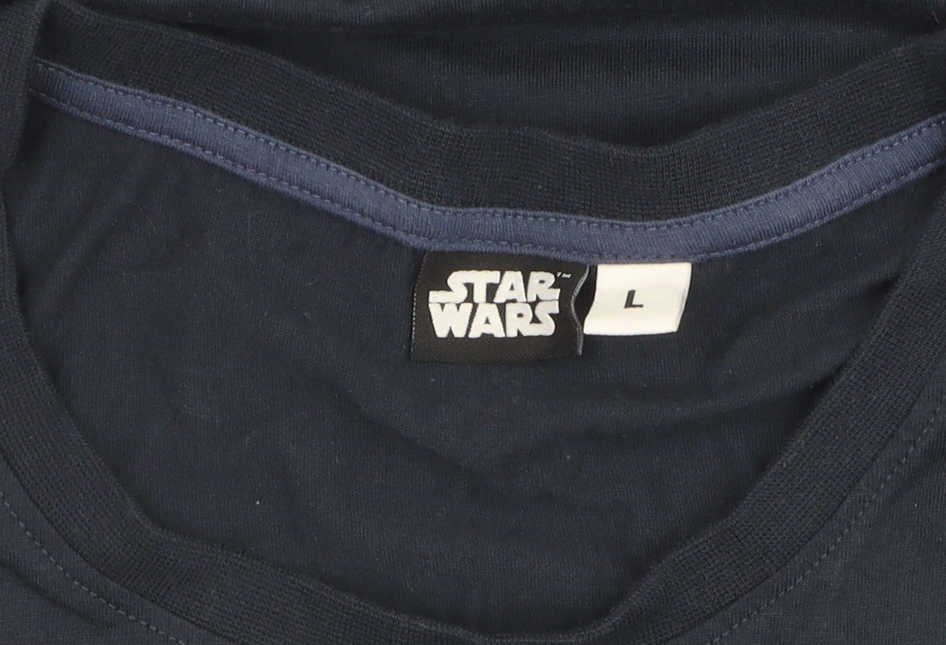 Star Wars Men's Large Blue Mandalorian T-Shirt