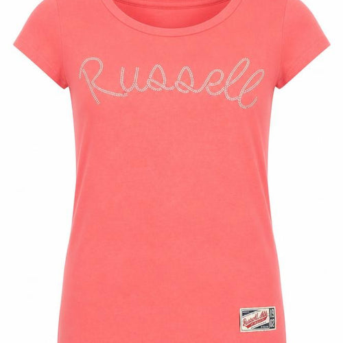 Russell Athletic Women's Pink Studded T-Shirt XS