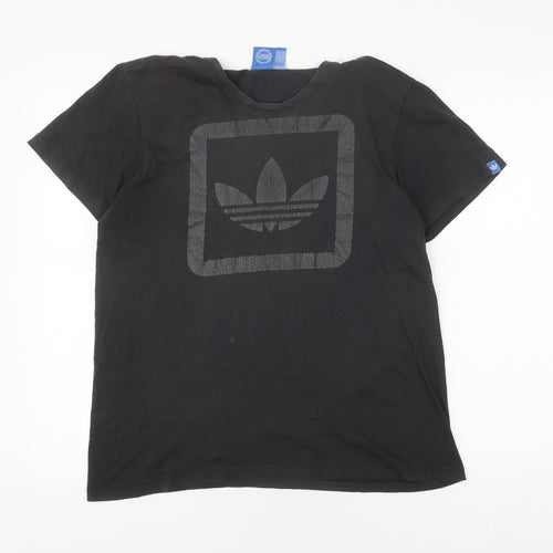 Adidas Men's Black M Logo Short Sleeve T-Shirt