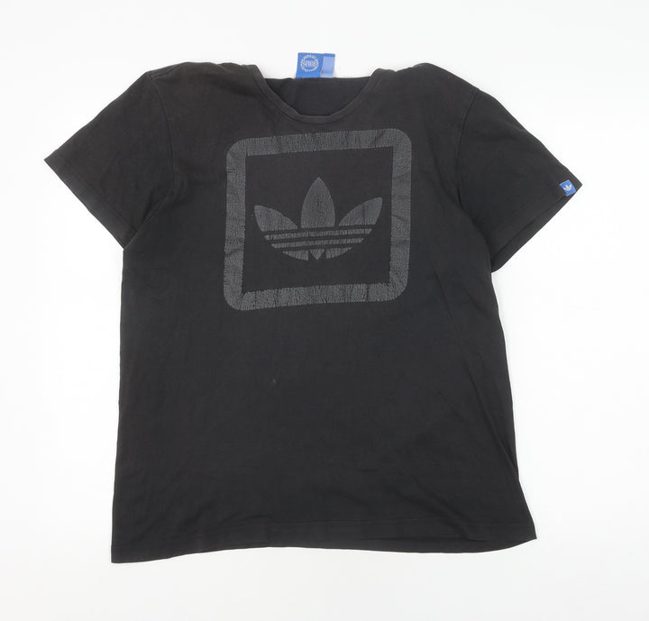 Adidas Men's Black M Logo Short Sleeve T-Shirt
