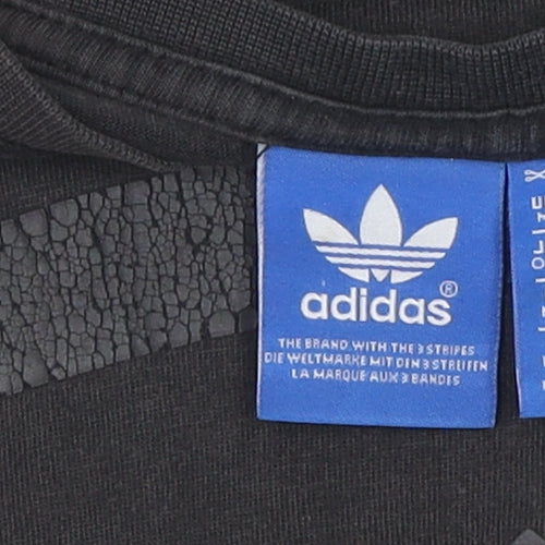 Adidas Men's Black M Logo Short Sleeve T-Shirt