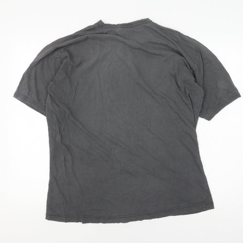 Carling Men's Grey V-Neck T-Shirt, Short Sleeve, One Size