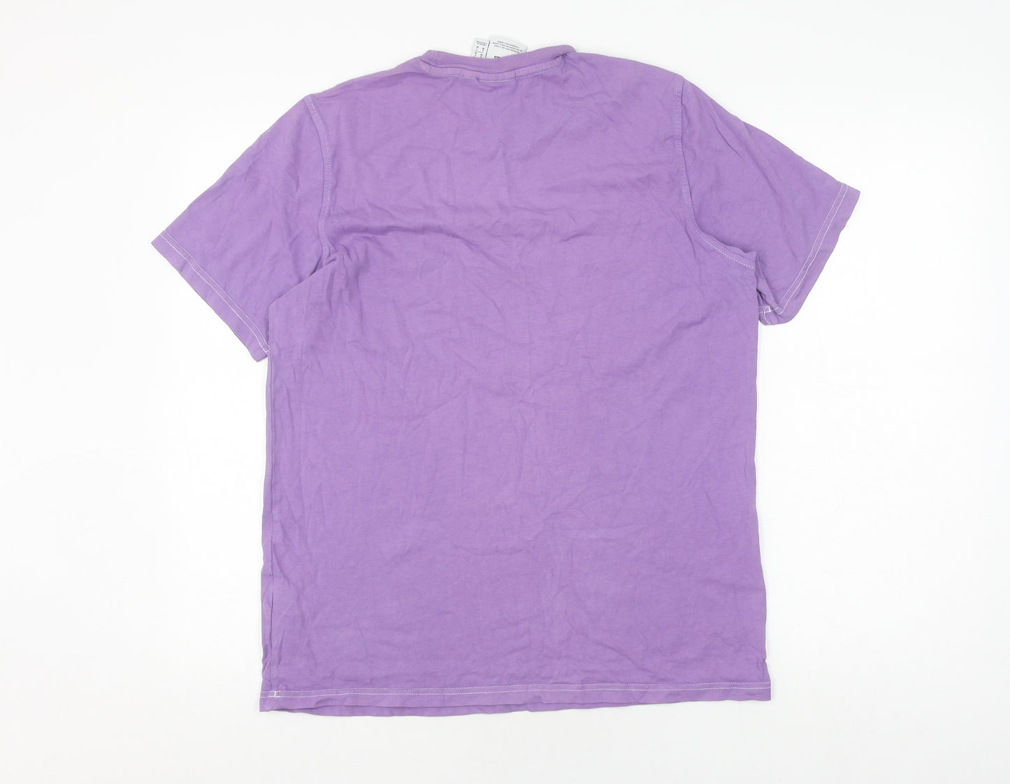 Adidas Men's Purple Graphic Print T-Shirt, Medium