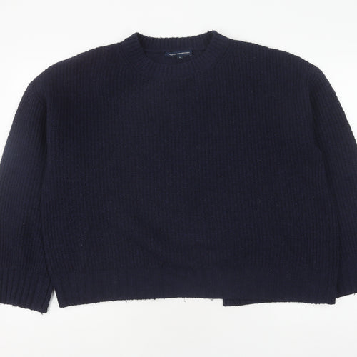 French Connection Women's Blue Wool Blend Pullover Jumper