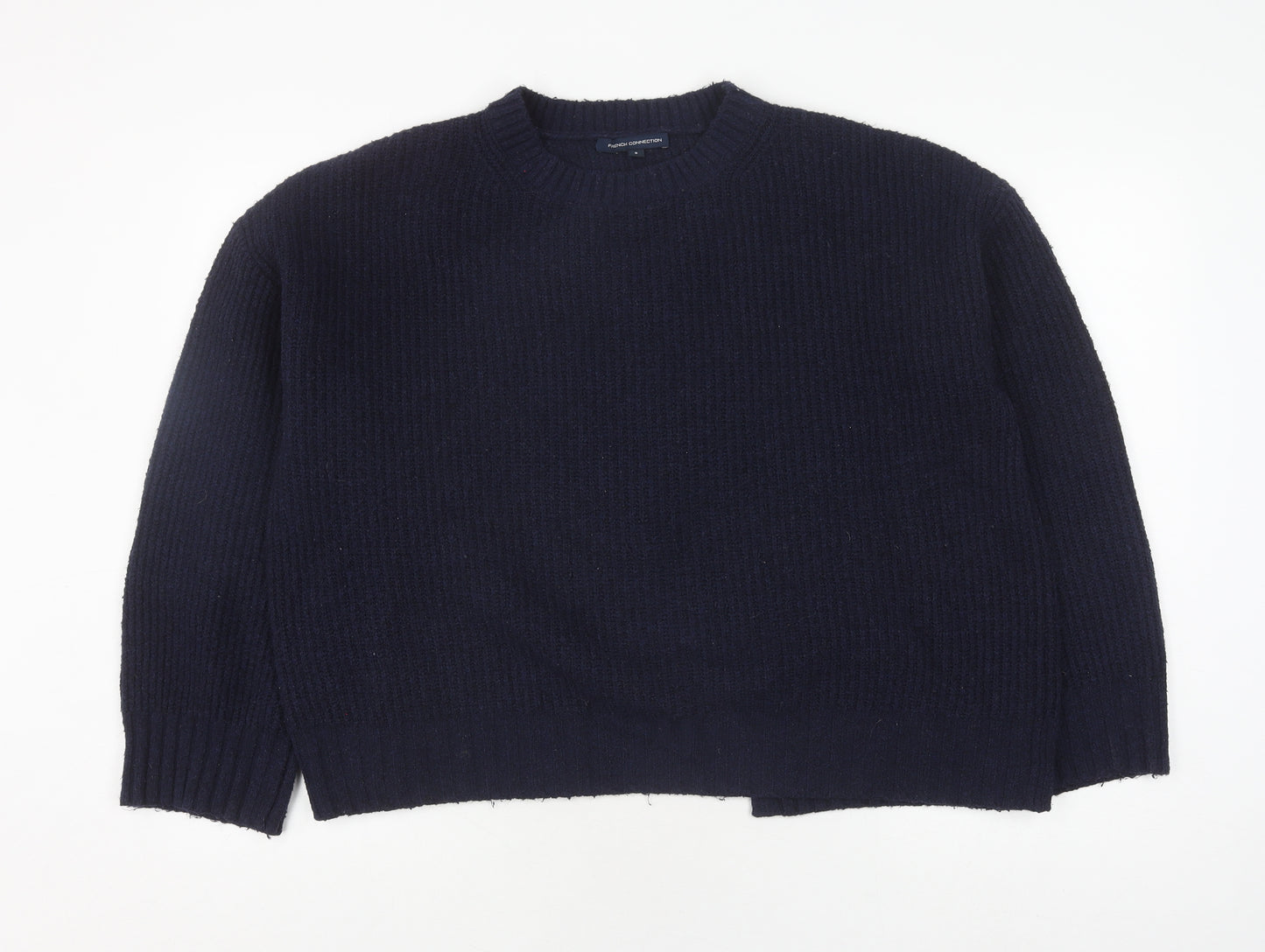 French Connection Women's Blue Wool Blend Pullover Jumper