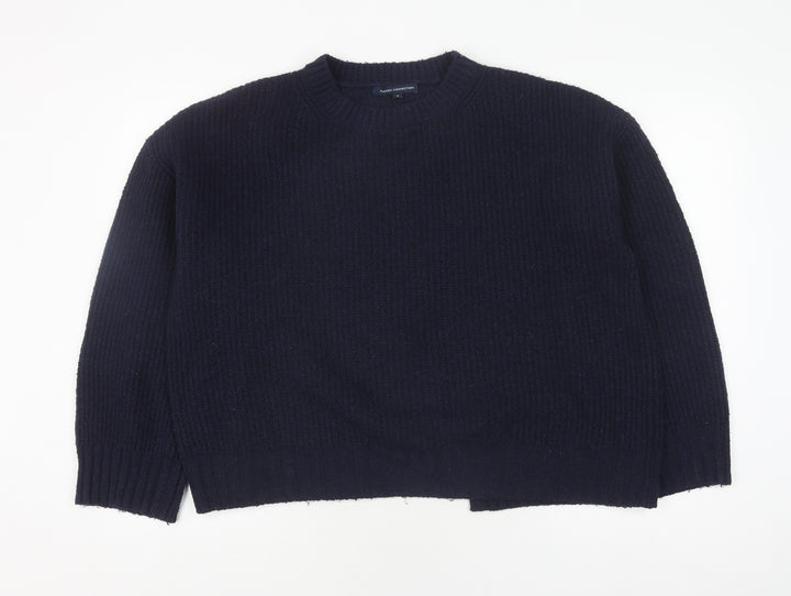 French Connection Women's Blue Wool Blend Pullover Jumper