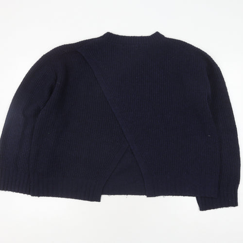 French Connection Women's Blue Wool Blend Pullover Jumper