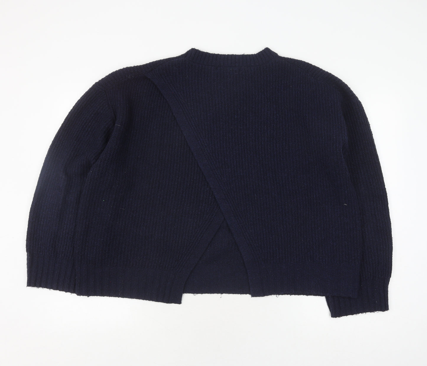 French Connection Women's Blue Wool Blend Pullover Jumper