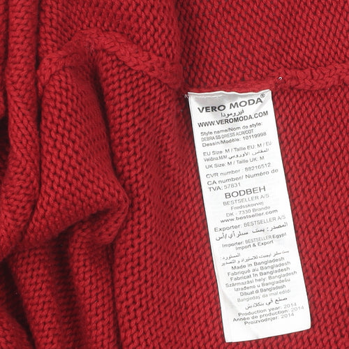 Vero Moda Women's Red Jumper Dress M Knit