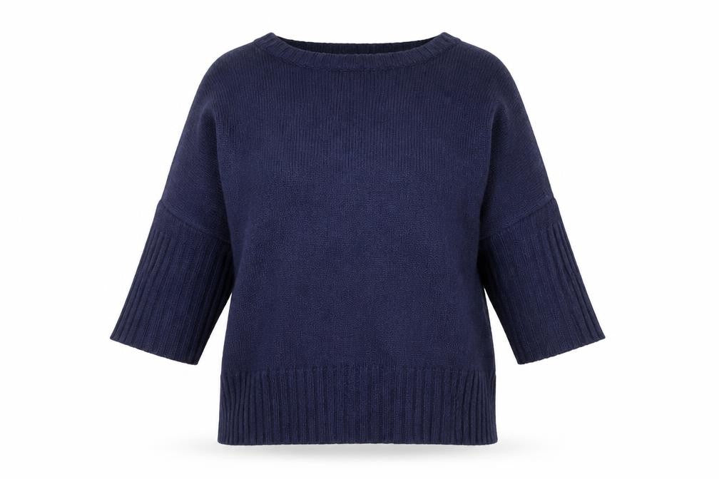 Front view of Gap Women's Blue jumper, size M, V-Neck Knit