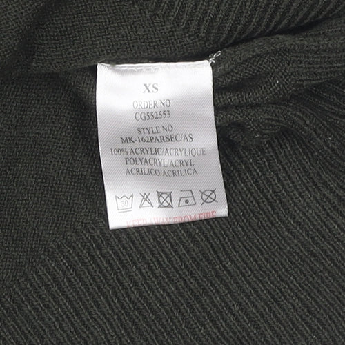 Brave Soul Men's Green Pullover XS Jumper Crew Neck Acrylic
