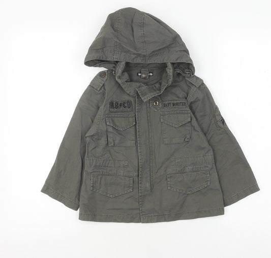 Baby Monster Boys Green Military Jacket 2-3 Years